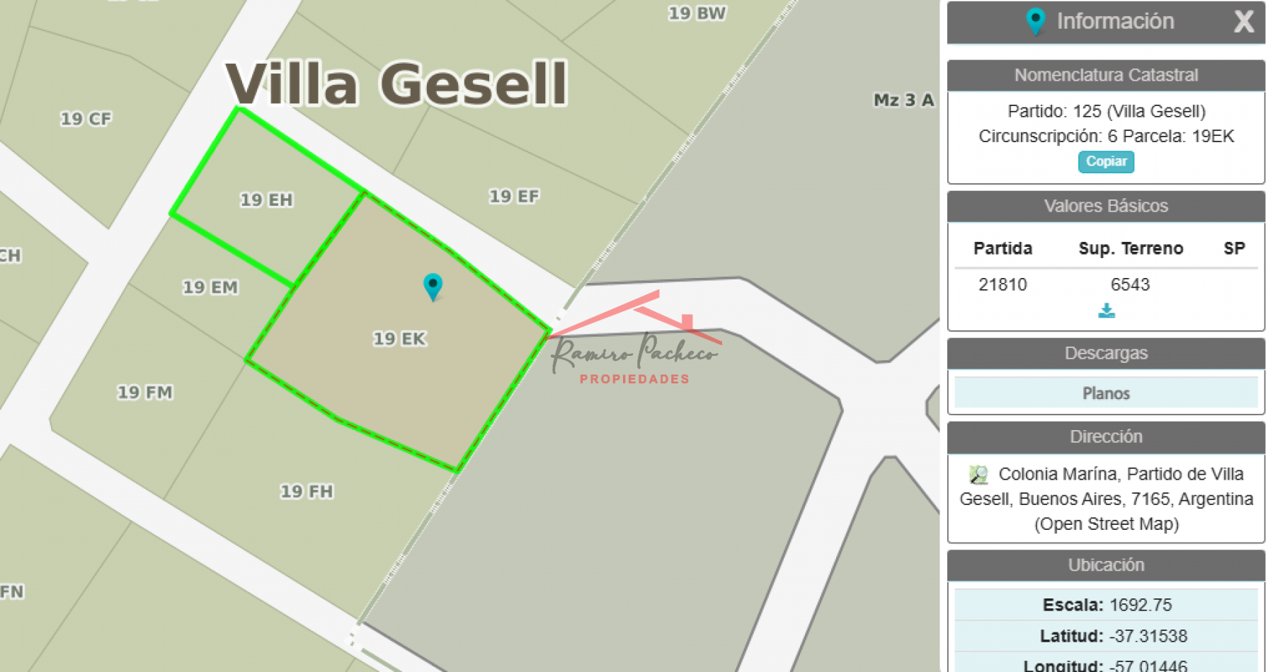 Terreno Multifamiliar en venta en Colonia Marina