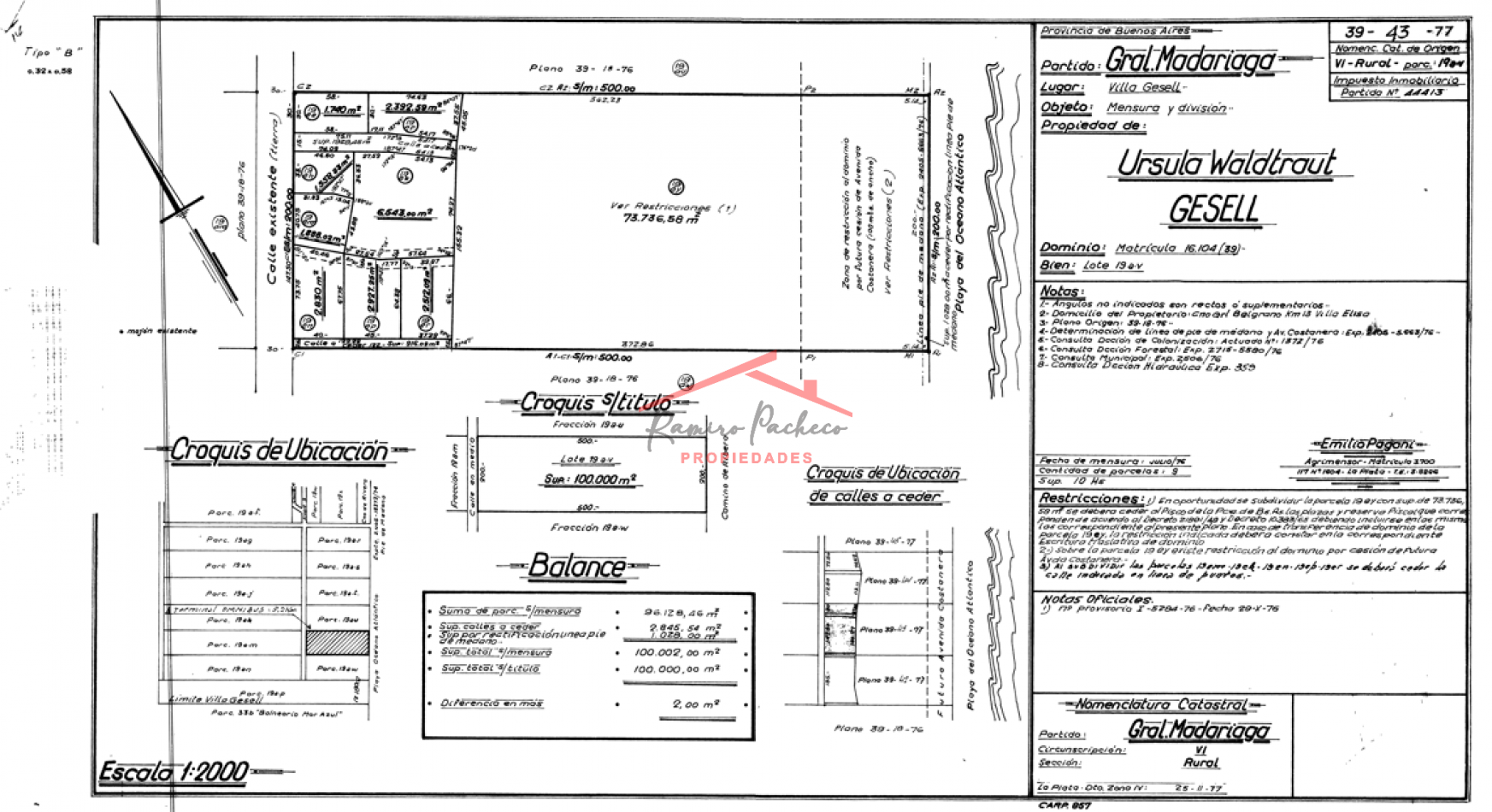 Terreno Multifamiliar de 6550 m2 - Colonia Marina