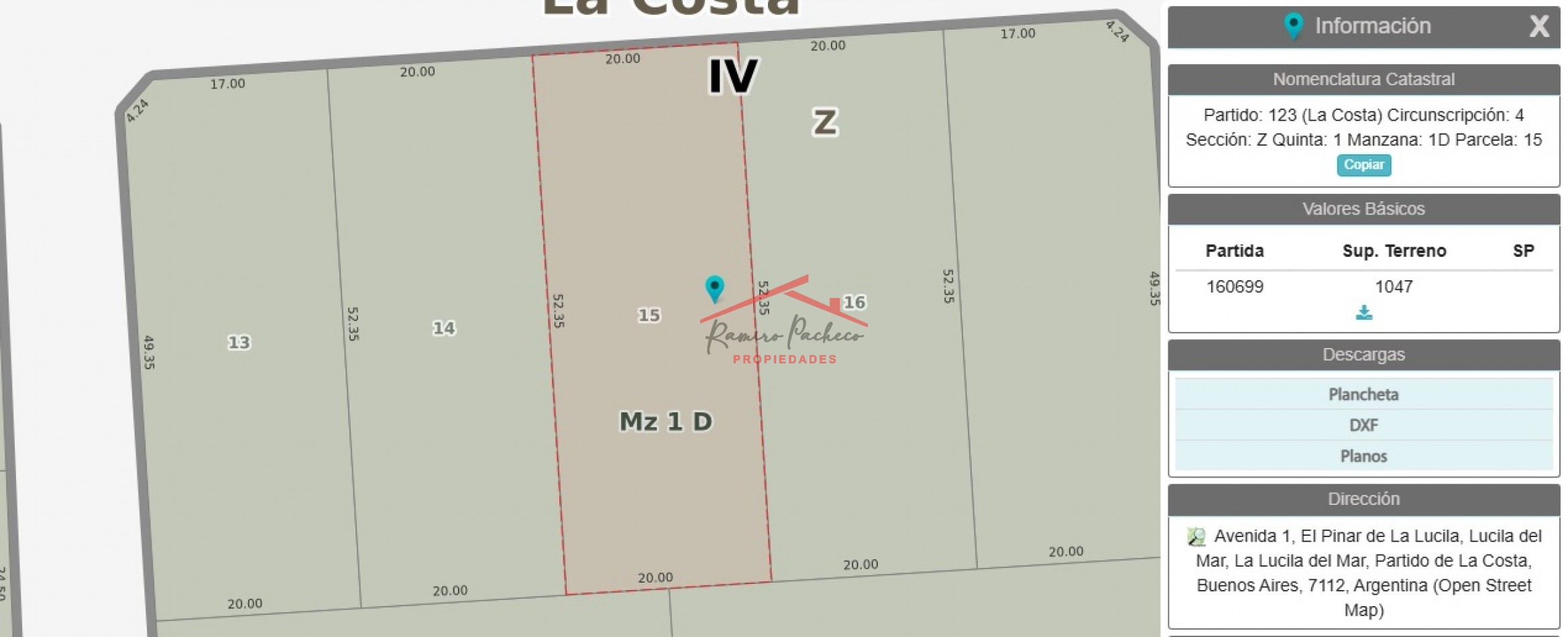 Terreno en venta en La Lucila del Mar